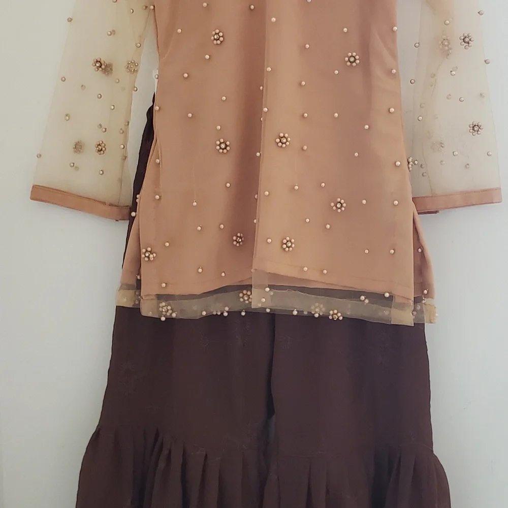 Indian Semi-Formal 2 piece Gharara Outfit - Picture 3 of 4